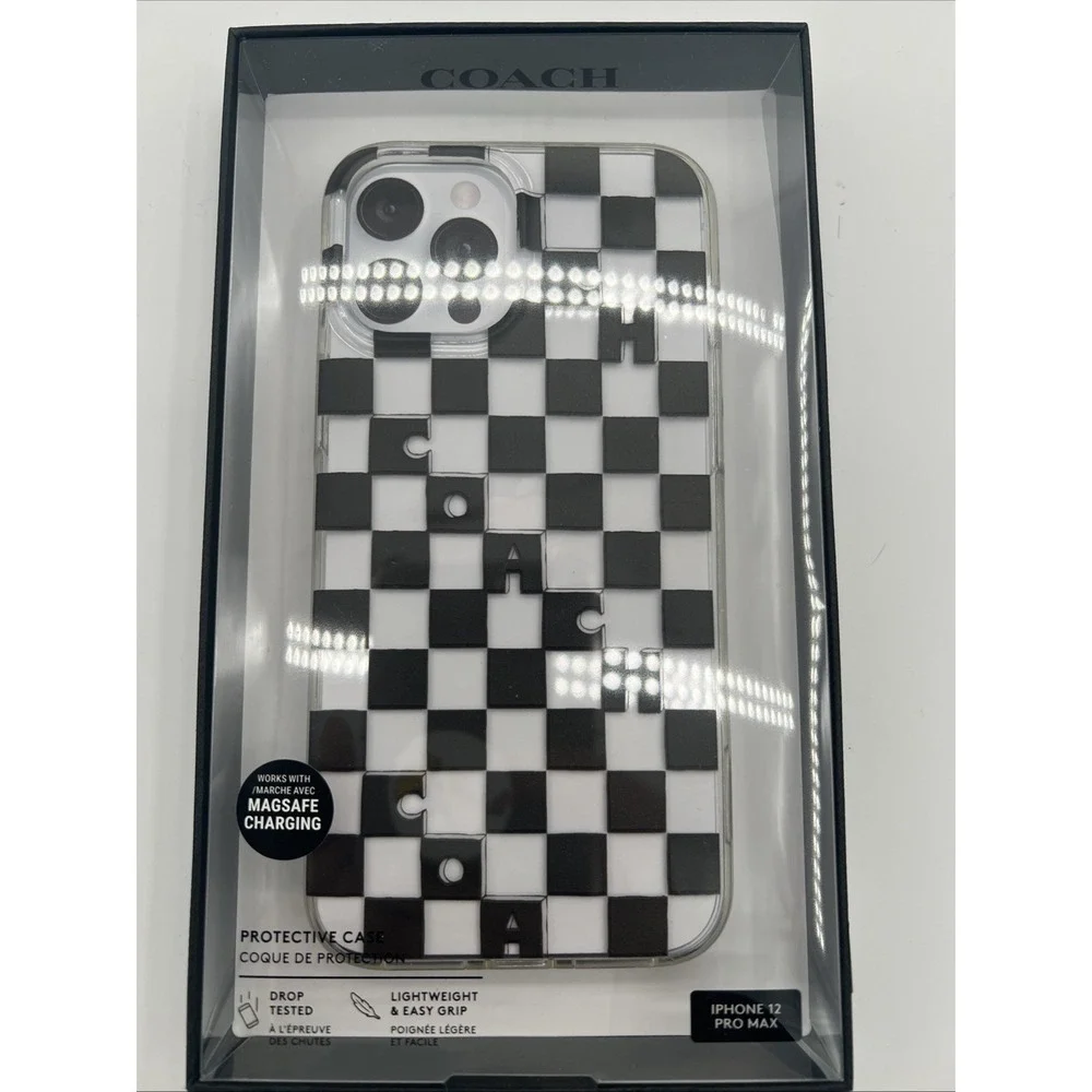 Coach New York Protective Case for Apple iPhone 12 Pro Max - Checkered‎ NIB!
